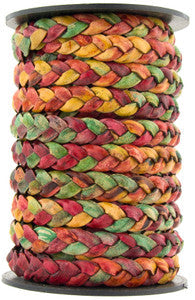 10mm Flat Braided Leather Cords