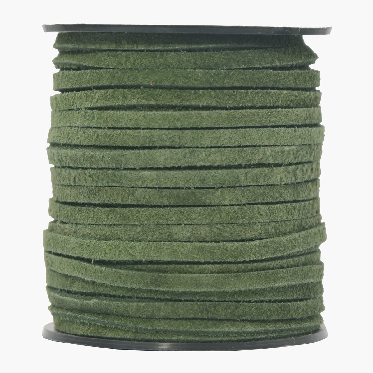 Green -Flat Suede Leather Cord 3mm