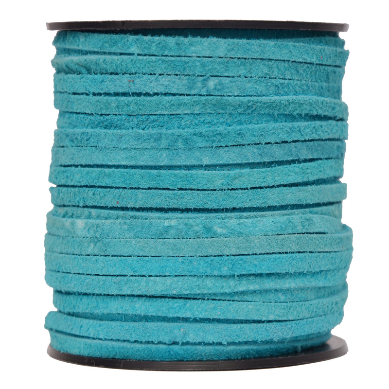 Sky Blue -Flat Suede Leather Cord 3mm