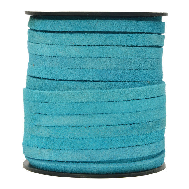Sky Blue -Flat Suede Leather Cord 5mm