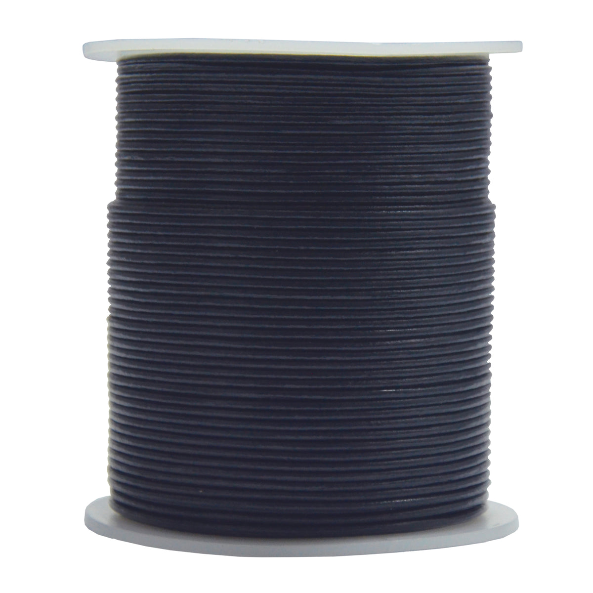 Navy Blue Round Leather Cord 1mm