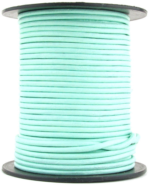 Aqua Round Leather Cord 1mm