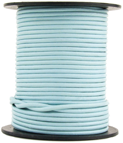 Baby Blue Round Leather Cord 1mm