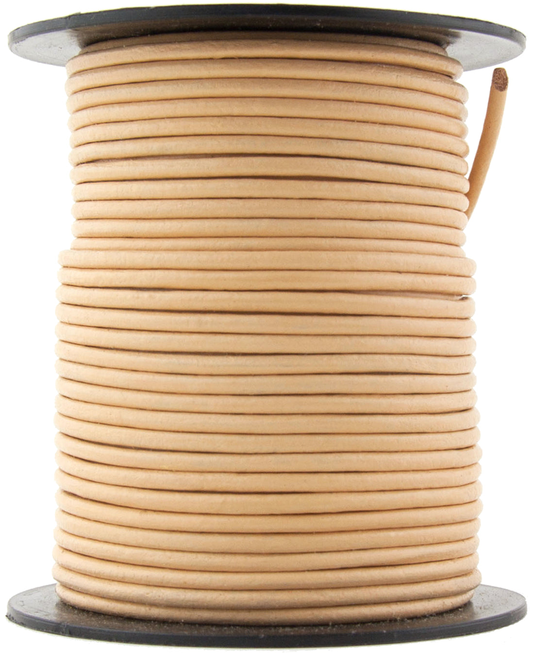 Beige Round Leather Cord 1mm