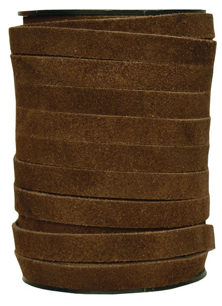 Brown Flat Suede Leather Cord 10mm