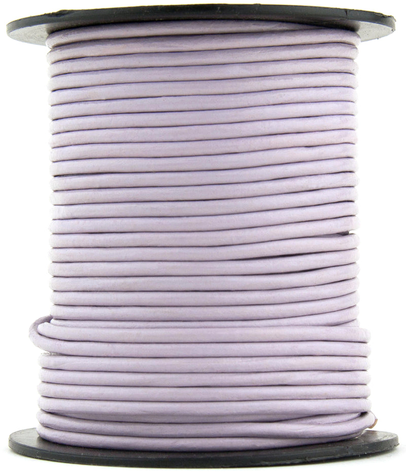Lavender Round Leather Cord 2mm