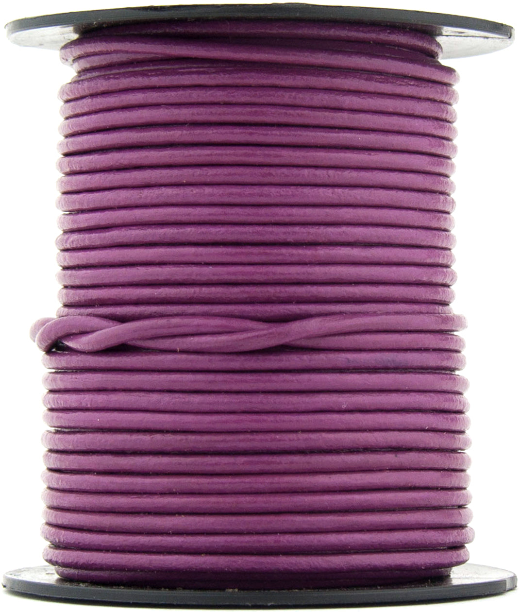 Magenta Round Leather Cord 1mm