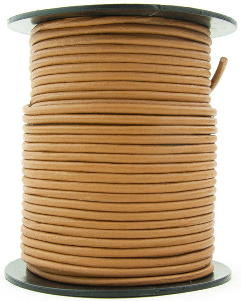 Mustard Natural Round Leather Cord 1.5mm
