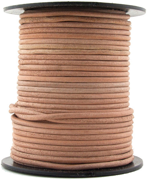 Natural Round Leather Cord 2mm