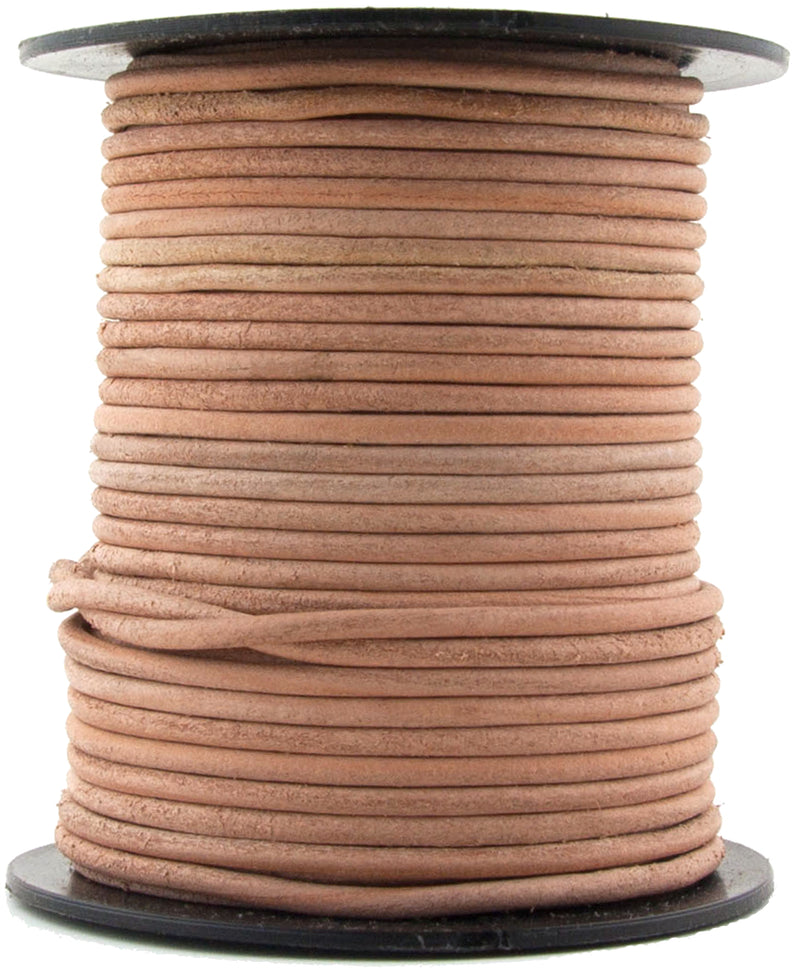 Natural Round Leather Cord 1mm
