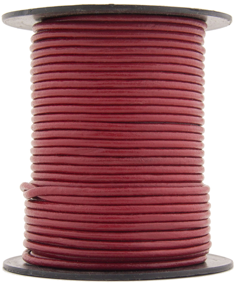 Red Scarlet Round Leather Cord 1mm
