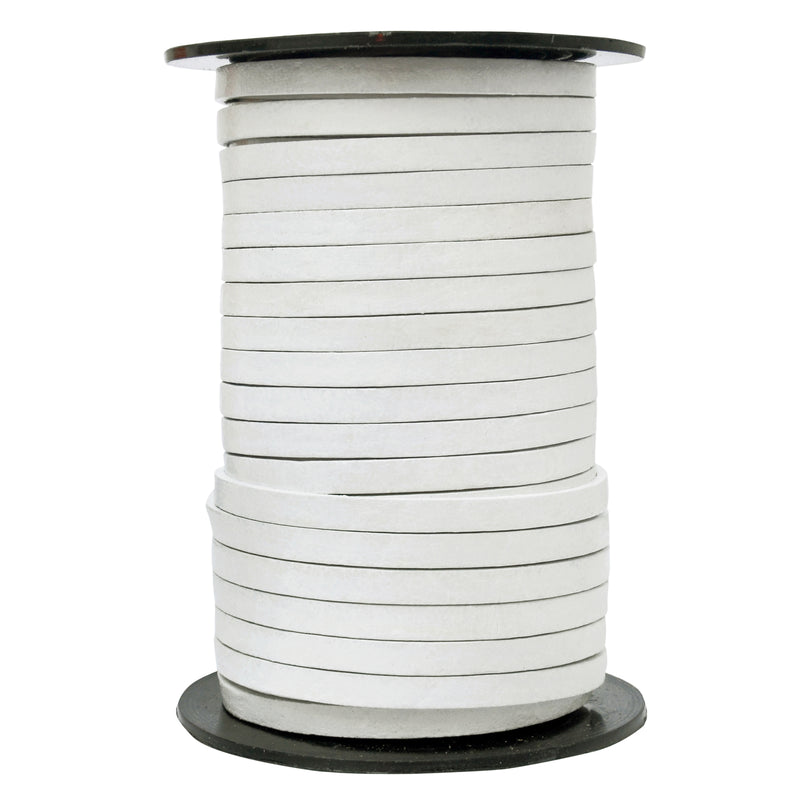 White Flat Leather Cord 5mm x 2mm