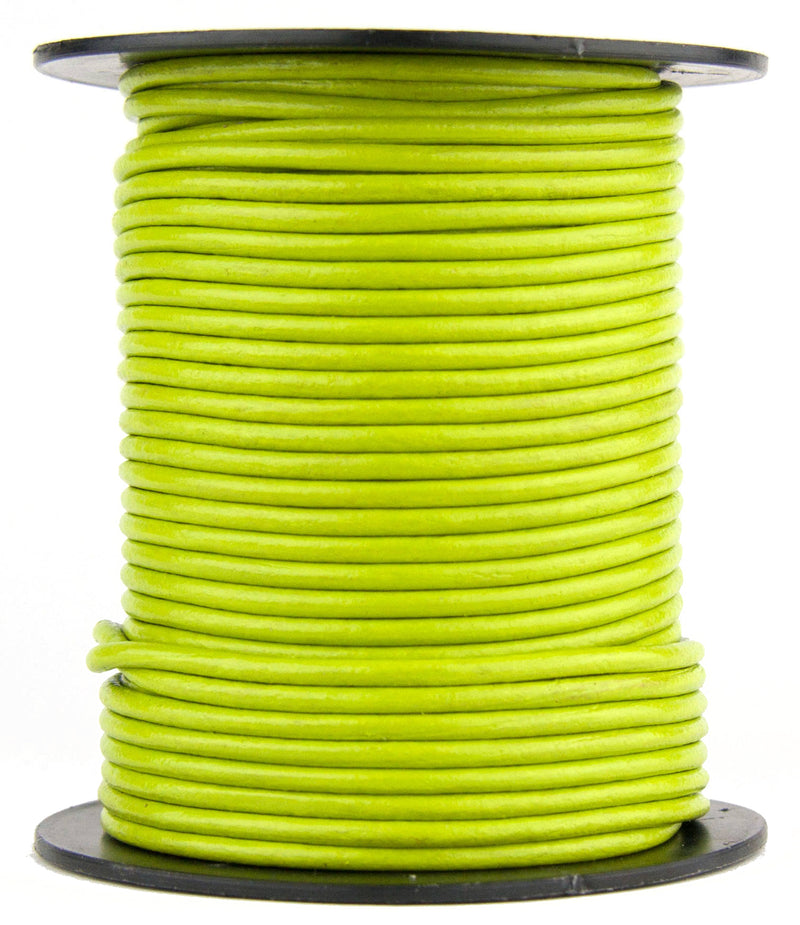 Light Green Round Leather Cord 1mm