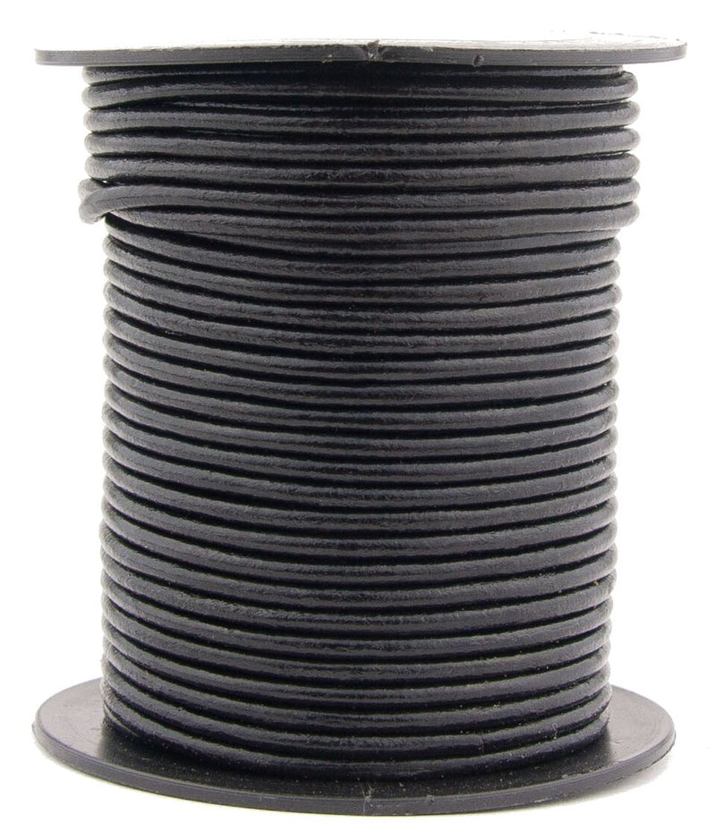 Black Round Leather Cord 1.5mm