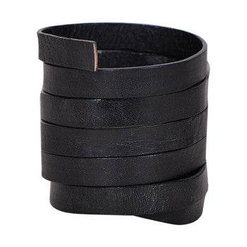 Natural Black Flat Leather Cords 10mm x 2mm- 1 meter