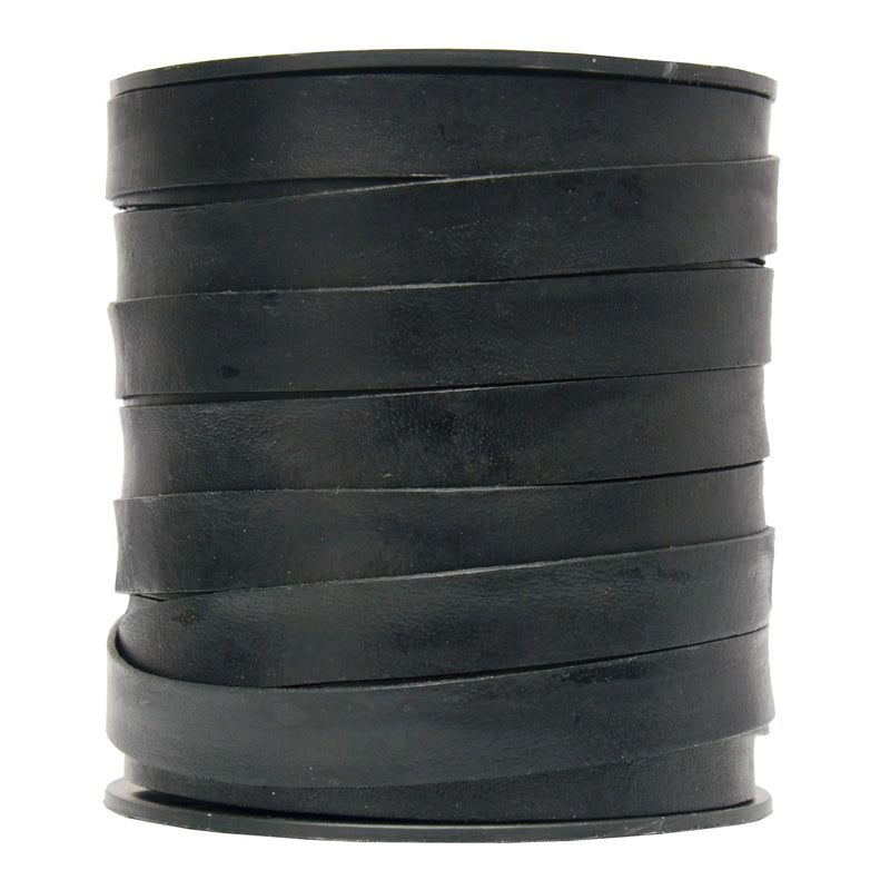 Black Natural- Flat Leather Cord 10mm*1mm