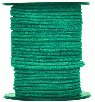 Round Suede Leather Cords- 1mm -Blue Turquoise