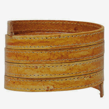 Stitched Leather Strap 10mm x 2mm Camel Brown 1 Meter