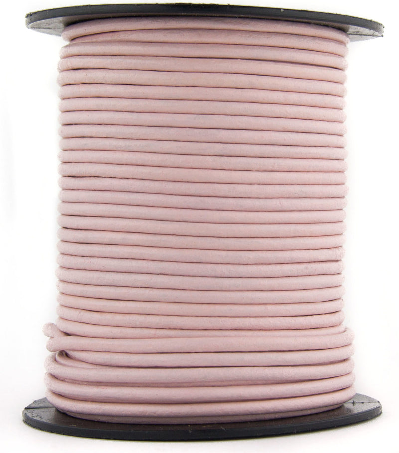 Pink Candy Round Leather Cord 2mm