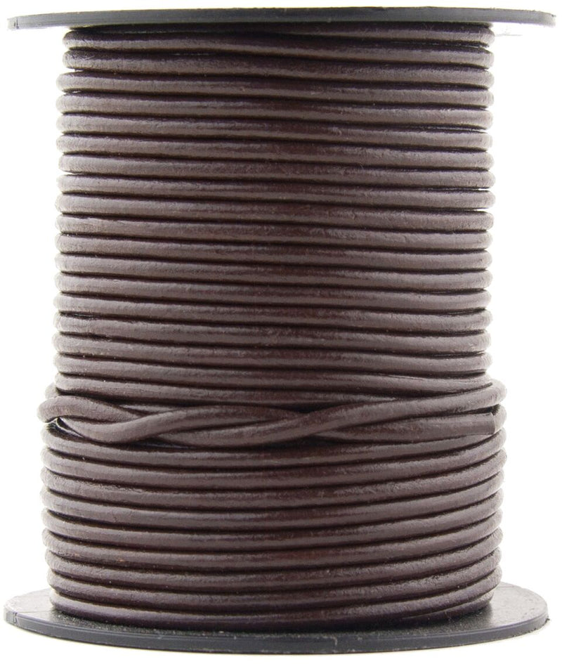 Dark Brown Round Leather Cord 1.5mm