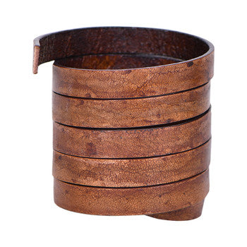 Distressed Brown Natural Flat Leather Cords 10mm x 2mm- 1 meter