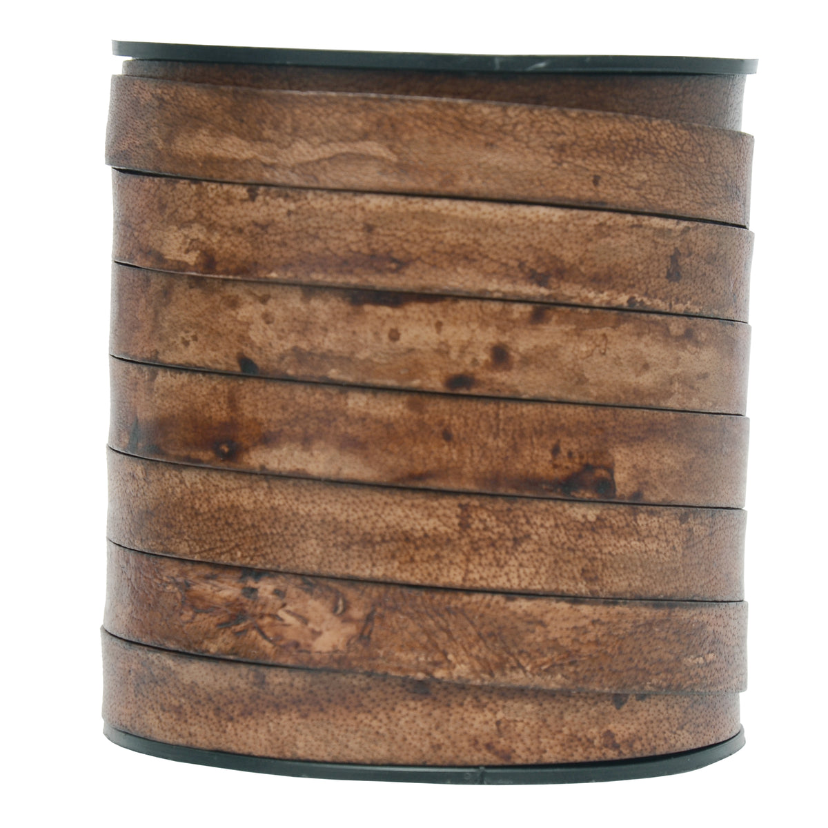 Distressed Brown Natural - Flat Leather Cord 10mm*1mm
