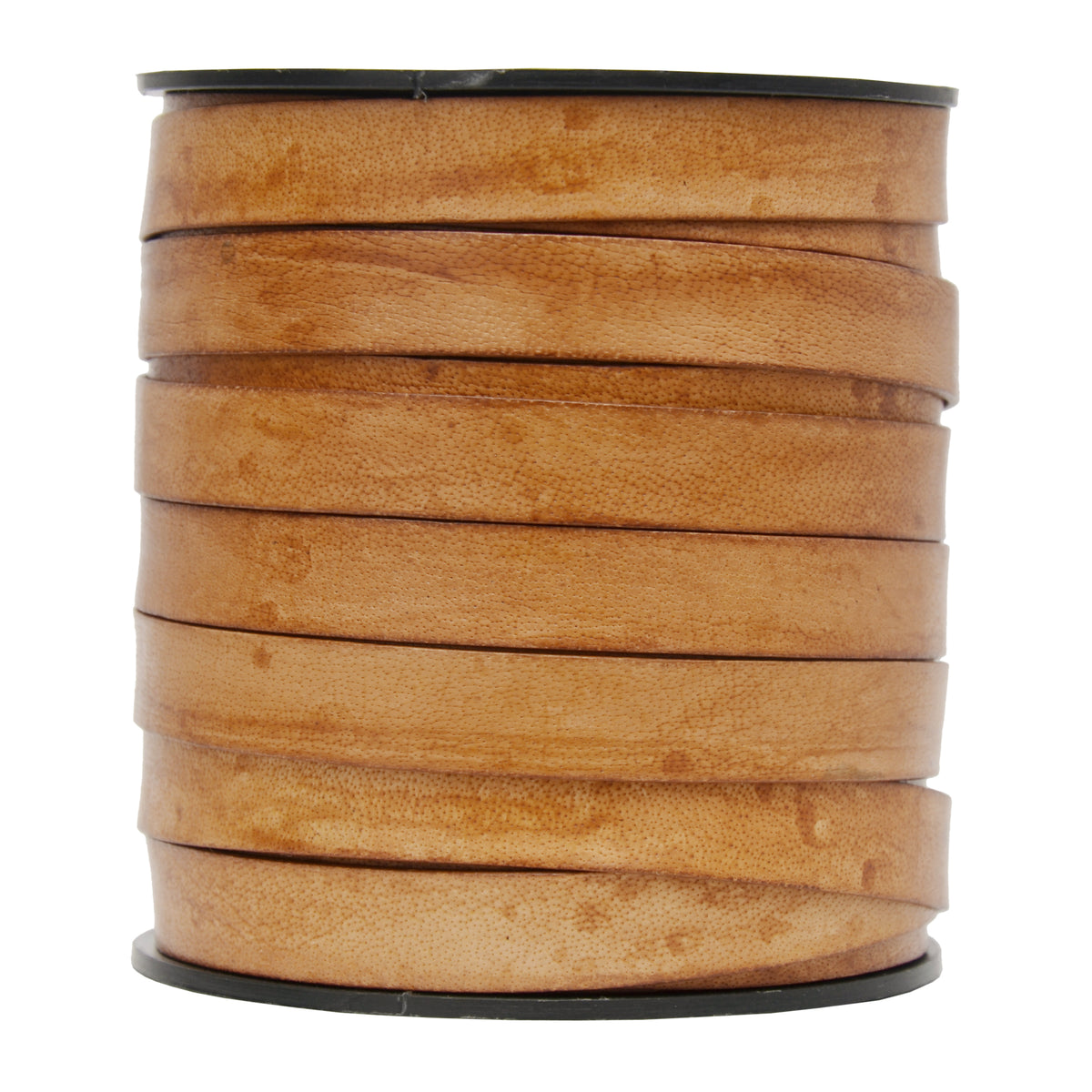 Distressed Light Brown Natural- Flat Leather Cord 10mm*1mm
