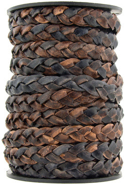 Gypsy Sippa Natural Dye Flat Braided Leather Cord 10mm