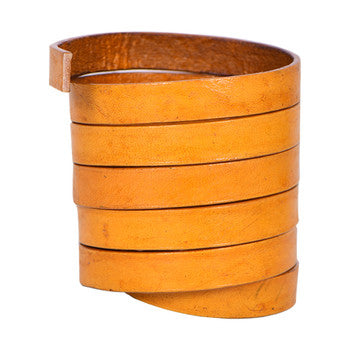 Natural Mustard Flat Leather Cords 10mm x 2mm- 1 meter