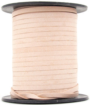 Natural Flat Leather Cord 3mm x 1mm