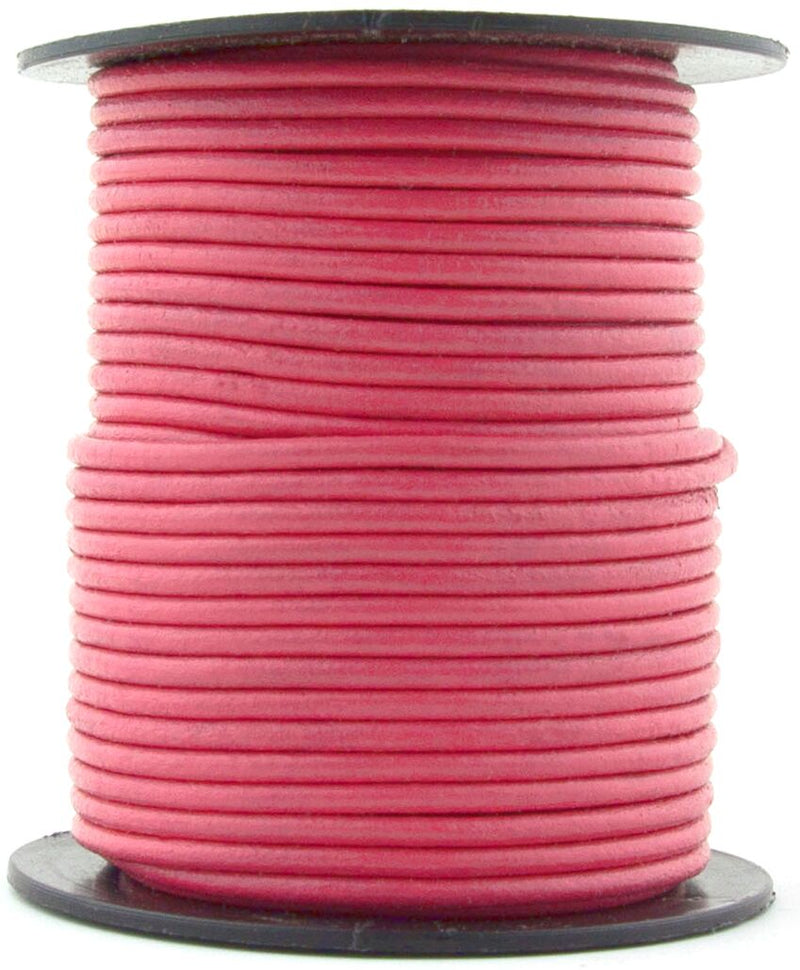 Pink Round Leather Cord 1.5mm