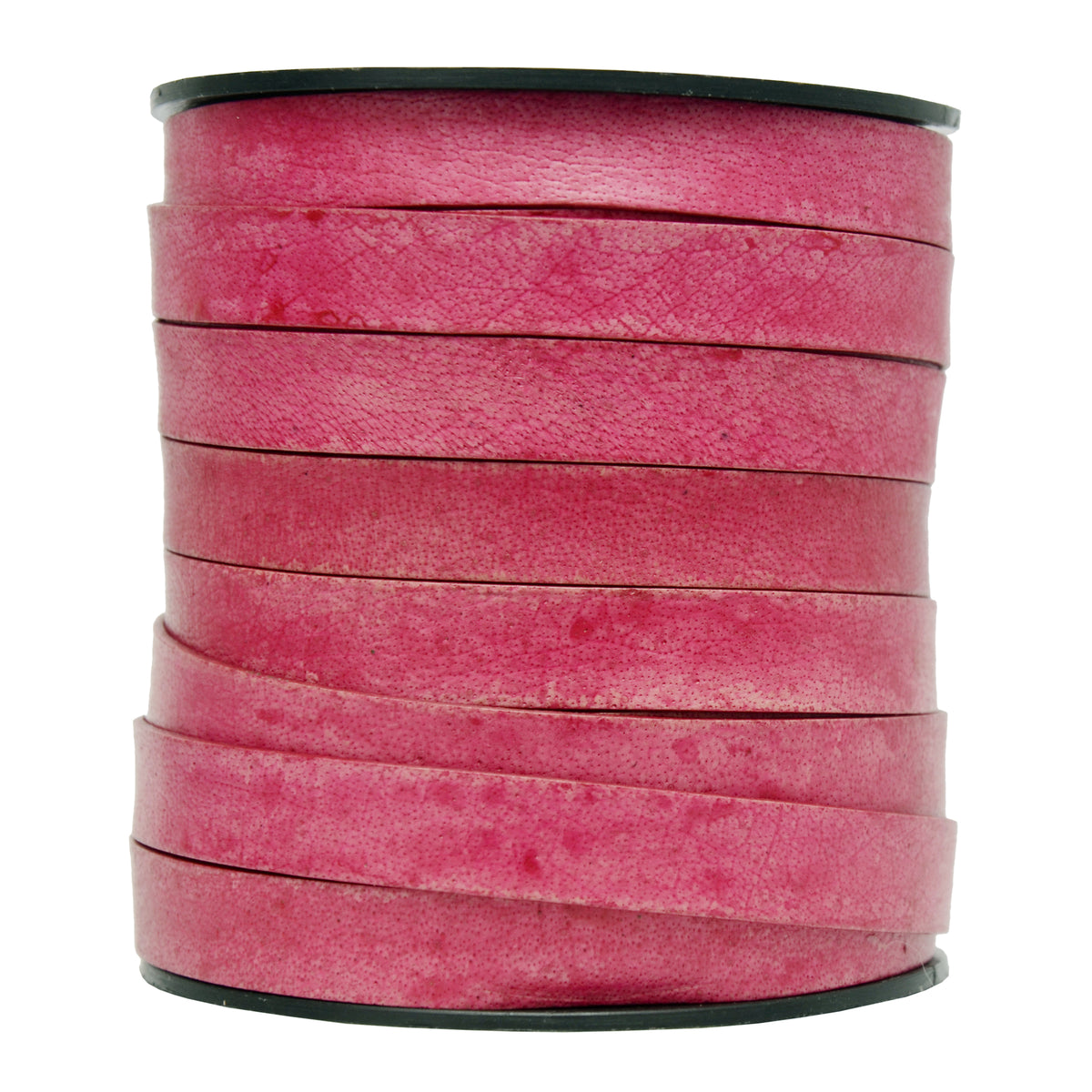 Fuchsia Natural- Flat Leather Cord 10mm*1mm