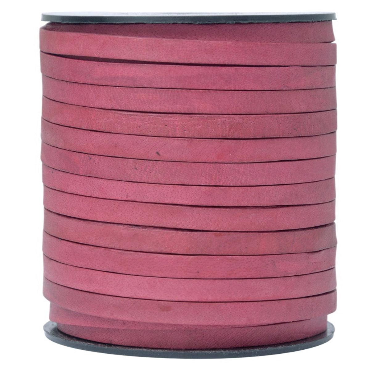 Pink Natural Flat Leather Cord 5mm x 2mm