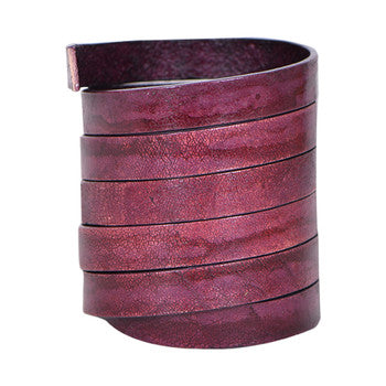 Red Wine Flat Leather Cords 10mm x 2mm- 1 meter