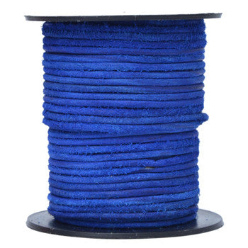 Round Suede Leather Cords- 1mm -Royal Blue