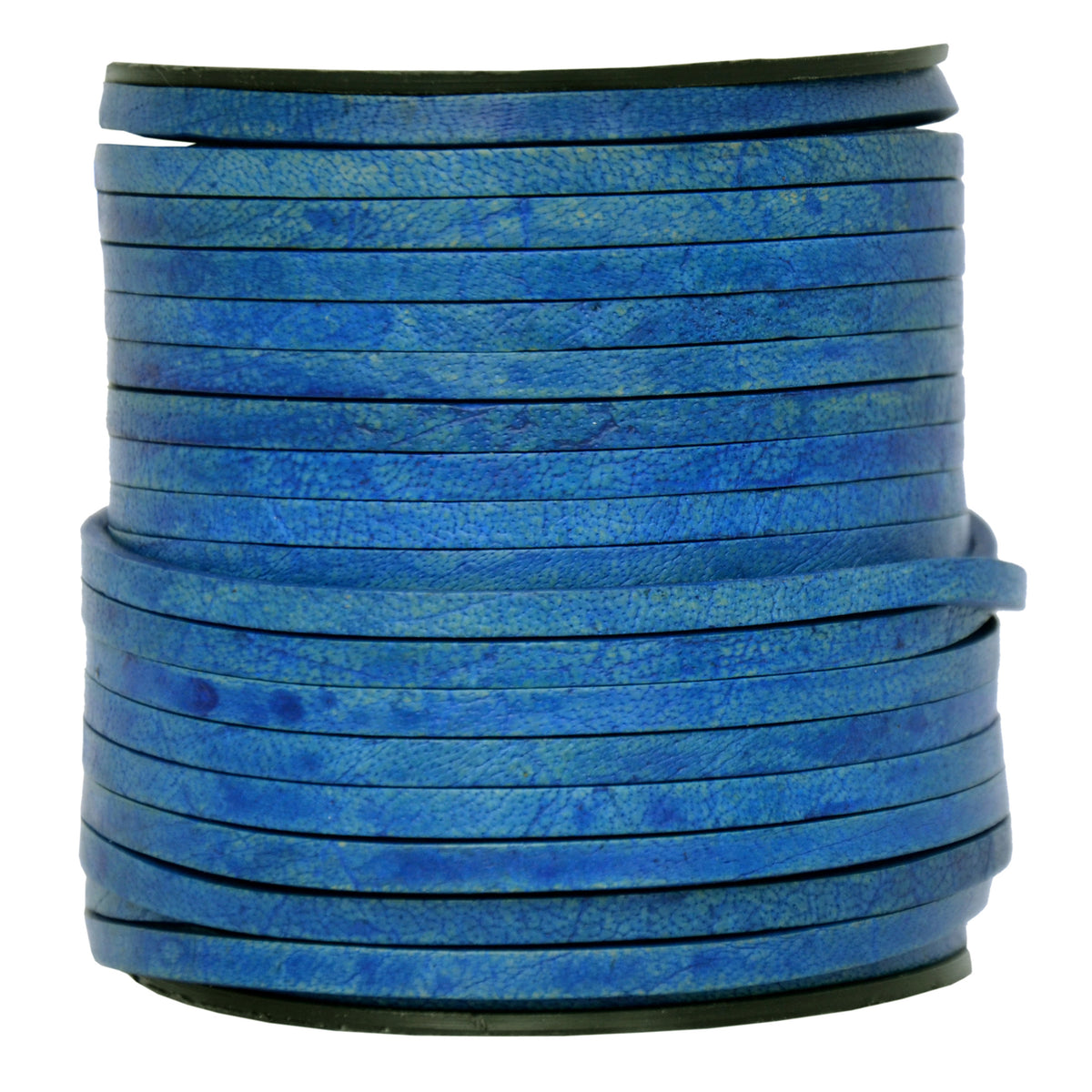Royal Blue Flat Leather Cord 3mm x 2mm