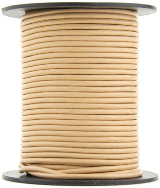 Sand Round Leather Cord 1.5mm