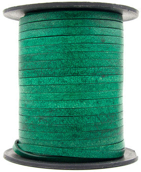 Sea Green Natural Flat Leather Cord 3mm x 1mm