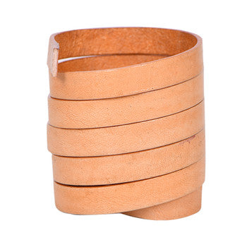 Natural Tan Flat Leather Cord 10mm x 2mm- 1 meter