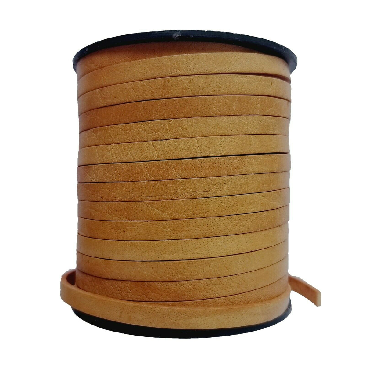 Natural Tan Flat Leather Cord 5mm x 2mm