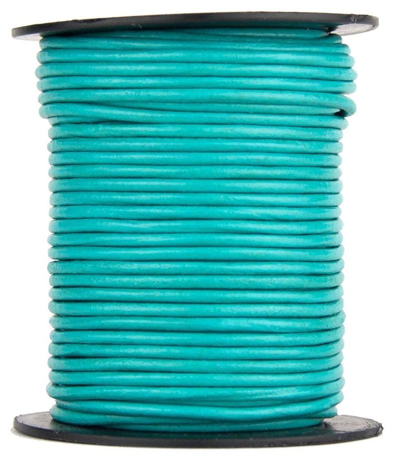 Turquoise Round Leather Cord 1mm