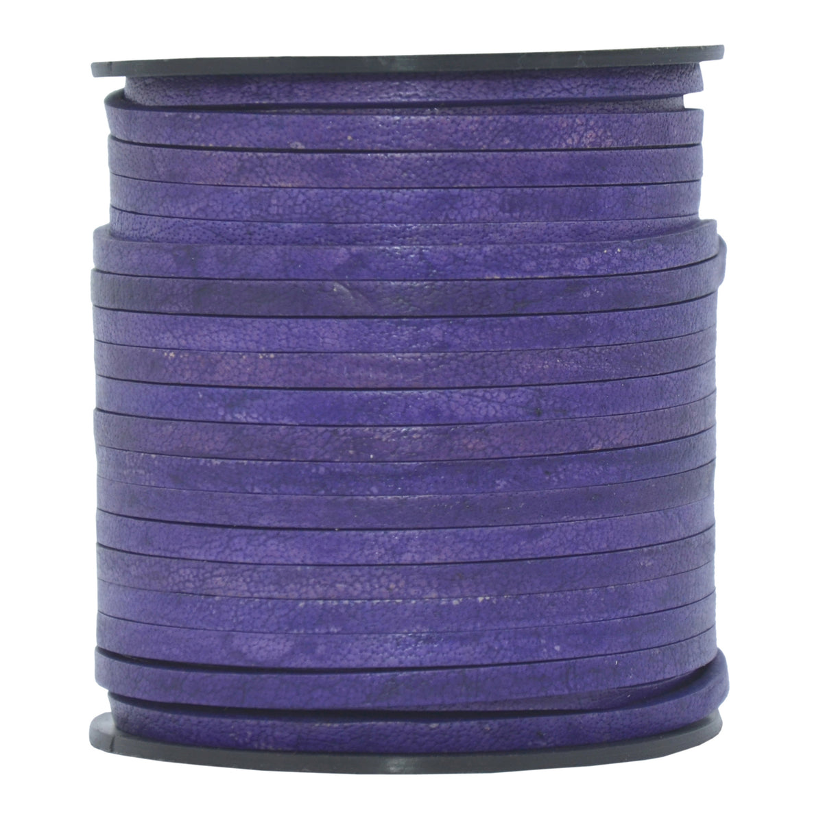 Violet Natural Flat Leather Cord 3mm x 2mm